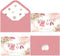 SolarGlory 50 Pack Pink Baby Shower Thank You Cards with Envelopes & Stickers