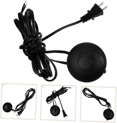 PLAFOPE 11ft/3.5m Dimmable Bulbs Foot Switch Lamp Cord US Plug for Floor and Table Lamps Inline Foot Pedal Control