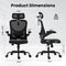 Ergonomic Office Chair, Home Office Desk Chair with Headrest, High Back Computer Chair with Armrests and Adjustable