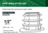PXINS012-10 1/2 in. PEX Insulator Cap, Hard Plastic (10 Pack), Gray