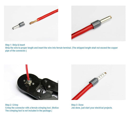 Fidioto AWG18 1000pcs Wire Ferrules Terminals, Insulated Cord Pin Ends for Electric, Industrial Applications