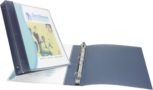 Avery 17676 Flexible Presentation Round Ring Binder, 1/2-Inch Cap, 11 x 8-1/2, Gray by AVERY