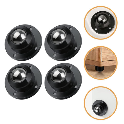 4pcs 45x45mm 360-degree NUOBESTY Self Adhesive Swivel Mini Caster Wheels, Rotation General Purpose Appliance Wheels