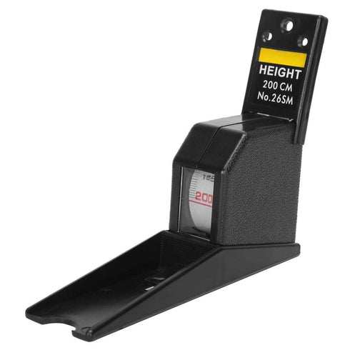 Height Measurement Tool, 2M Retractable Tape Ruler, Portable Stadiometer Wall Mounted, Black Growth Ruler
