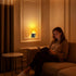 FriutShine 1 Pack) Flameless Candles Night Light with Flickering Flame, Battery Operated LED Night Light, Magnetic