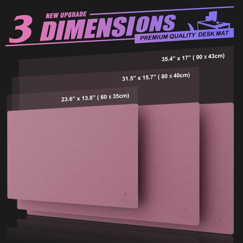 K KNODEL Large Desk Mat, Office Computer Pad, Desktop Protector, Writing Blotter Mat (31.5"x15.7", Purple)