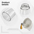 Kronabelle 8.8 Oz Countertop Refillable Glass Mouthwash Dispenser with Lid Cup, Transparent Easy-Pump Decanter