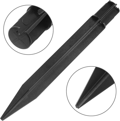 6 8.18 Inch 0.83 Inches) Litoexpe Pcs Reinforced Ground Spikes, ABS Plastic Solar Lights Stakes Replacement Stakes