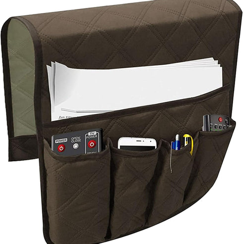 Oxxggkao Sofa Armrest Pocket Fashion Bedside Pocket Table Side Newspaper Remote Control Sundry Storage Bag Phone Holder