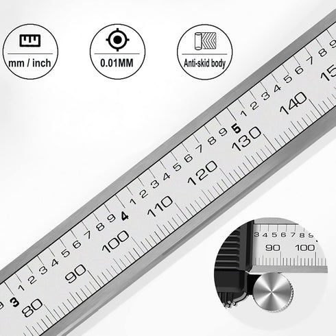 Digital Caliper: YKLSXKC 0-6" Electronic Measuring Tool with Large LCD Screen