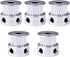 GT2 20 Teeth 5mm Bore Timing Pulley Aluminum Synchronous Wheel, Compatible with RepRap 3D Printer Prusa i3, 5pcs