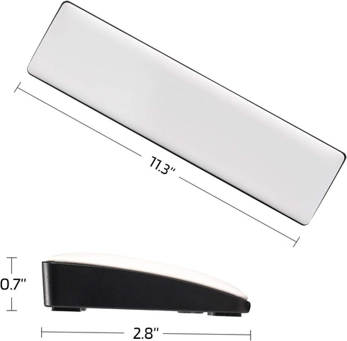 LTC Keyboard Wrist Rest - Cushion Support Pads for 61-Key Keyboard - PU Leather & Anti-Slip Base - White (60% Compact)