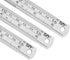 ZZTX Ruler Metal Straight Edge - Stainless Steel Ruler Set, 6 Inch, 12 Pack