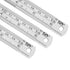 ZZTX Ruler Metal Straight Edge Ruler, Stainless Steel 6 Inch Ruler Set, 2 Pack
