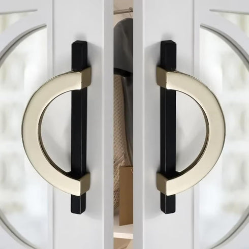 Aoleegatt White Gold Cabinet Door Handles Zinc Alloy Drawer Knobs Cupboard Bedside Cabinet