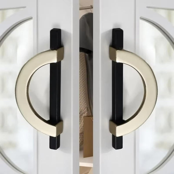 Aoleegatt White Gold Cabinet Door Handles Zinc Alloy Drawer Knobs Cupboard Bedside Cabinet