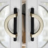 Aoleegatt White Gold Cabinet Door Handles Zinc Alloy Drawer Knobs Cupboard Bedside Cabinet