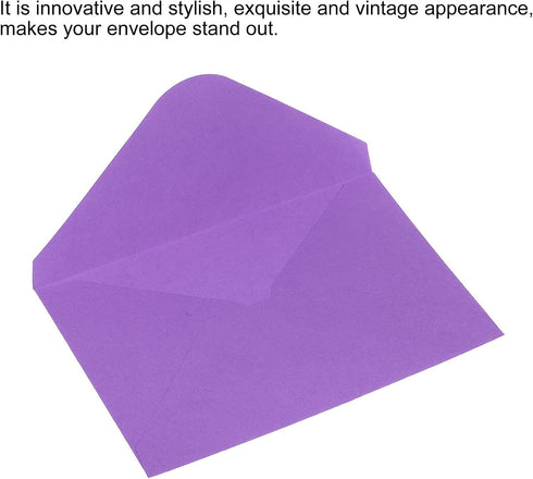 PATIKIL 50 Pack Mini Envelopes for Gift Cards & Business Cards, Purple, Ideal for Weddings and Greetings