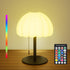 BYSYGLOBE Touch Bedside Table lamp, RGB Mode Dimmable Small Lamp for Bedroom, Pull