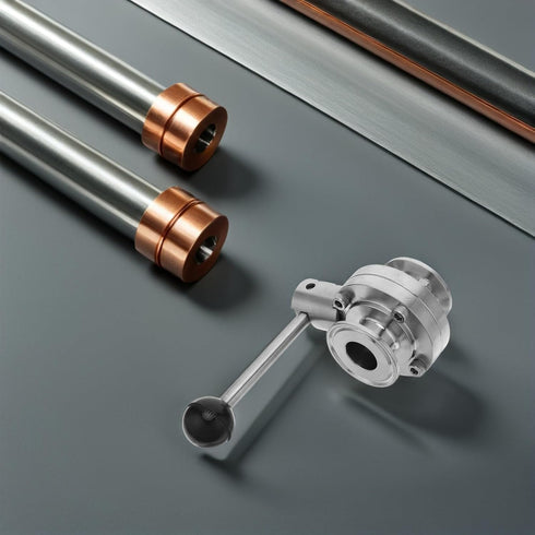 304 Homoyoyo Stainless Steel Sanitary Butterfly Valve Manual Valve with Hand Lever Food Grade Kit for Beer Dairy Wine
