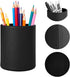 Pen Holder for Desk, Cute Cup Organizers (Black, 3.94" x 3.15" x 3.15")