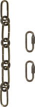 Aspen Creative 21123-07-1, 1 8 Steel Heavy Duty Chain & Two Quick Link Connector for Lighting Fixture/Swag Light/Plants