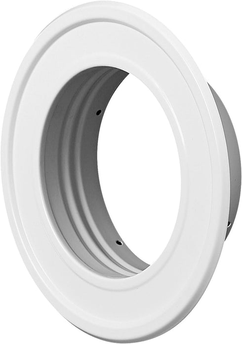 4" Inch Pipe Collar Ducting Finishing Rosette Metal Ceiling Valve/Vent Flange Hose Spigot Tube End (Steel, 4")