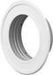 4" Inch Pipe Collar Ducting Finishing Rosette Metal Ceiling Valve/Vent Flange Hose Spigot Tube End (Steel, 4")