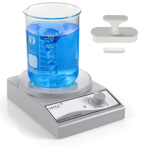 HYCC Laboratory Magnetic Stirrer with Magnetic Stirring Bar and Retriever, 3000 RPM, Max Capacity: 3000ml