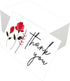 RXBC2011 2x3.5 inches Pack 100 Thank You Cards Thanks Card Appreciation Notes for Wedding Party Business of red floral