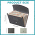 Harloon 2 Pack Expanding File Folder with 24 Pockets, Cover Labels, Organizer for A4 Paper Document Storage (Gray, Dark