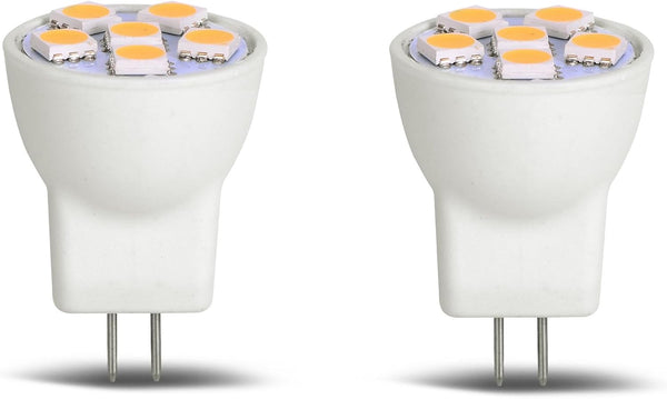MR8 LED Light Bulb Replacement for Mini Halogen Recessed Lamps 12 Volt Warm White 2 Pack
