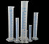Plastic Transparent Blue Line Liquid Graduated Measuring Cylinder Lab Test Tube - 10ml / 25ml / 50ml / 100ml / 250ml /