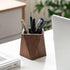 Black Walnut Wooden Pencil Box, Multi-Use Desk Writing Stationary Organizer, Wood Pen Holder for Office Supplies