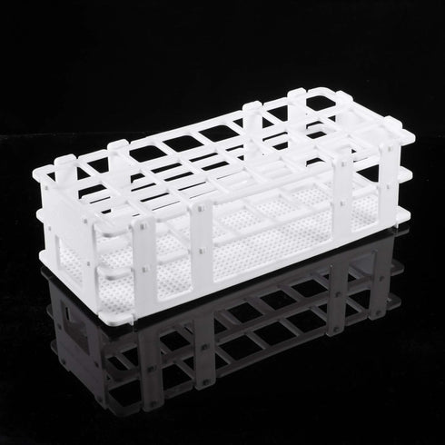 Eowpower Plastic Lab Test Tube Rack, Storage Stand Holder Detachable for 25mm Test Tubes, 24 Holes