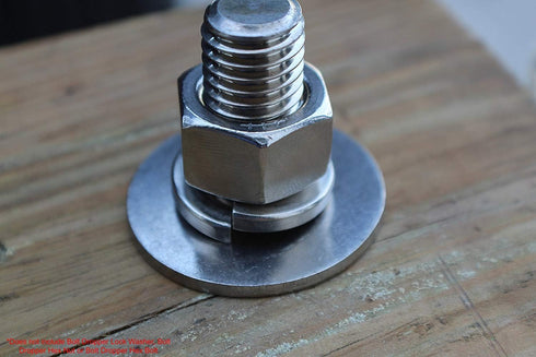Bolt Dropper 100 Pack Stainless Steel Flat Washers - 3/8" ID x 7/8" OD, Heavy-Duty 304 Stainless