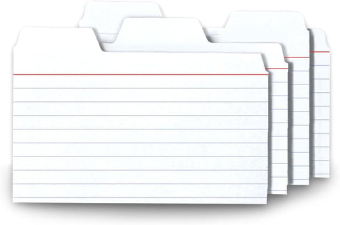 Find It Tabbed Index Cards - 3 x 5 Inches, White, 48-Pack (FT07215)