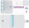 SOUL MAMA Mini A8 Binder Wallet with Cash Envelopes, Cute Blue Money Organizer for Budgeting