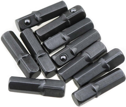 10PCS Power Tool Replacement Part, 1/4 Inch Hex Shank to Square Impact Socket Adapter