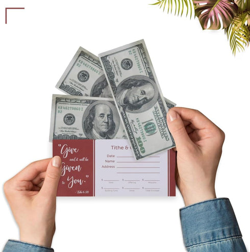 Swanson Christian Products Cash Envelopes for Tithes and Offering, Church Supplies Pack of 100 - GIVE (NIV Scripture)