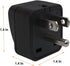 US Travel Plug Adapter for EU/UK/AU/CN/JP/Asia/Italy/Brazil to USA (Type B), 3 Prong Grounded Wall Plug
