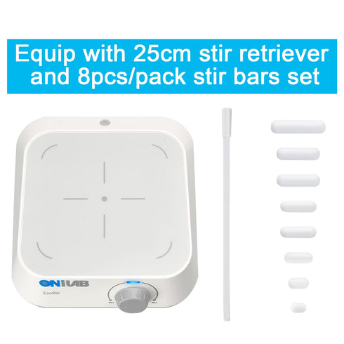 ONiLAB Magnetic Stirrer with 8PCS Stir Bar Set and Retriever, Magnetic Mixer Max Stirring Capacity 3000ml