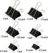 Binder Clips Paper Clamp - 130 Pcs Assorted Sizes Paper Binder Clips (Black)