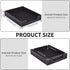 Leather Letter Tray, Luxury Desk Organizer for Mail, Paper Files, Magazines, and Cosmetics, Black