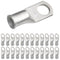 SELTERM 25pcs 2 AWG 3/8" Stud Marine Grade Tinned Copper Battery Cable Lugs, UL Wire Lugs