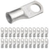 SELTERM 25pcs 2 AWG 3/8" Stud Marine Grade Tinned Copper Battery Cable Lugs, UL Wire Lugs