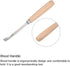 uxcell Wood Chisels Carving Knife, 10mm Chrome Plated 45# Carbon Steel Curved Half-round Tip, 165mm (6.5-Inch)