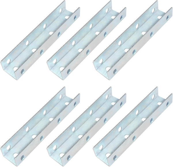 6 Pcs U Shaped Inner Splice Clevis Fittings Bracket for 1-5/8" U Steel Cable Ladder Channel, 2.6mm Thickness