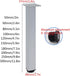 Generic Screws,4 80mm/3.1in,Silver Adjustable Metal Square Table Legs,Sofa Legs,Bathroom Cabinet Support Legs,Kitchen