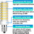 2-Pack E11 Bulb 8W E11 Bulb T4 AC120V 800LM 80W Bulb 6000K LED JD Light Mini Candelabra Base for Ceiling Fans